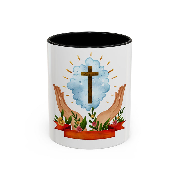 Praying Hands With Cross Mug