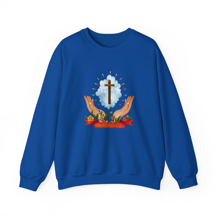 Praying Hands With Cross  Sweatshirt