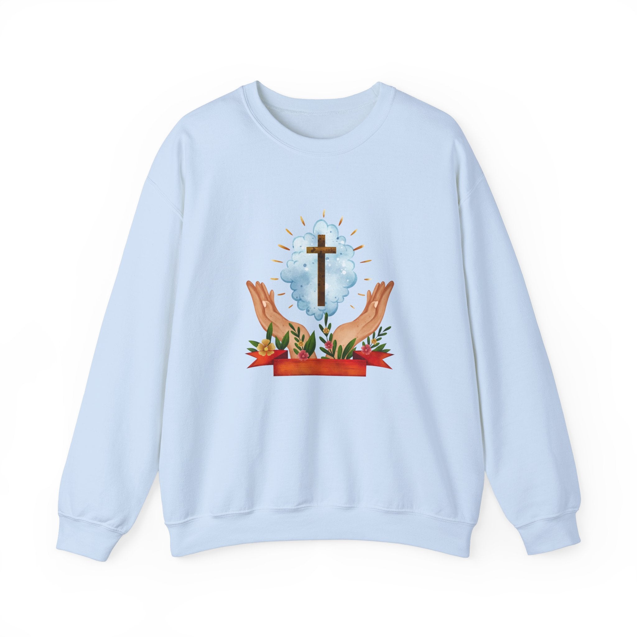 Praying Hands With Cross  Sweatshirt