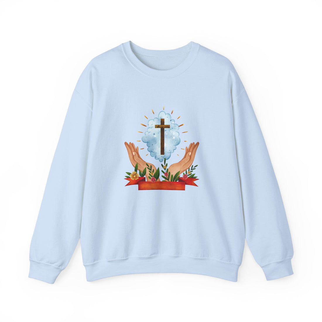 Praying Hands With Cross  Sweatshirt