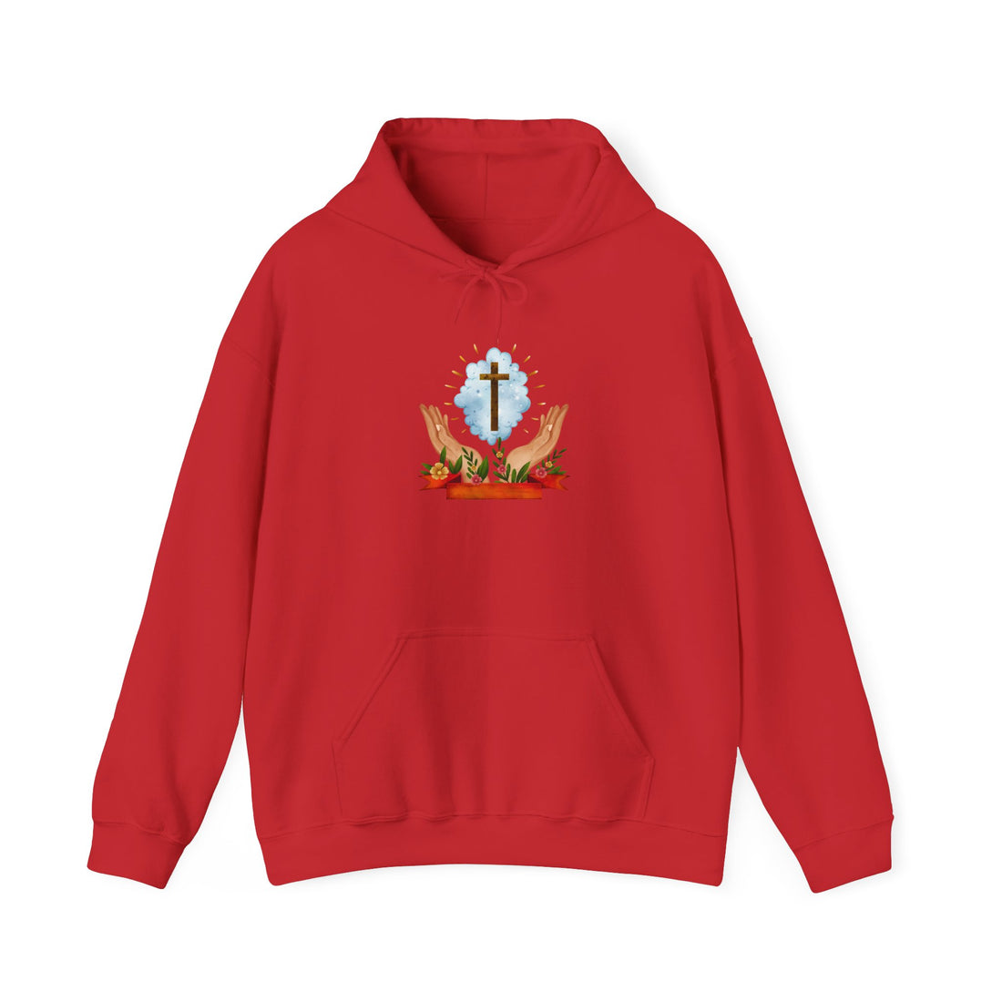 Praying Hands With Cross Unisex Hoodies