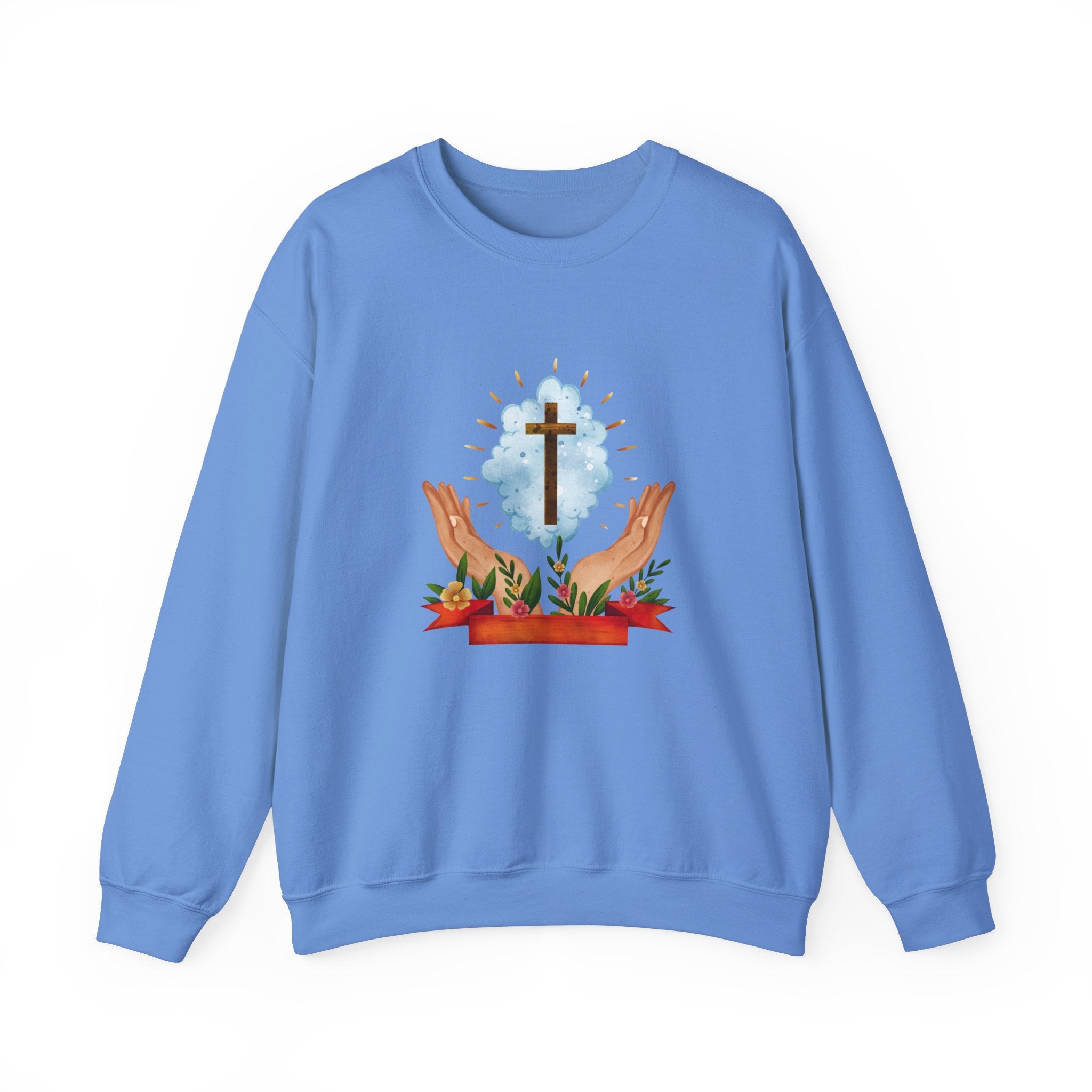 Praying Hands With Cross  Sweatshirt