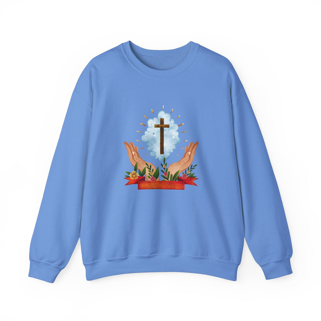 Praying Hands With Cross  Sweatshirt