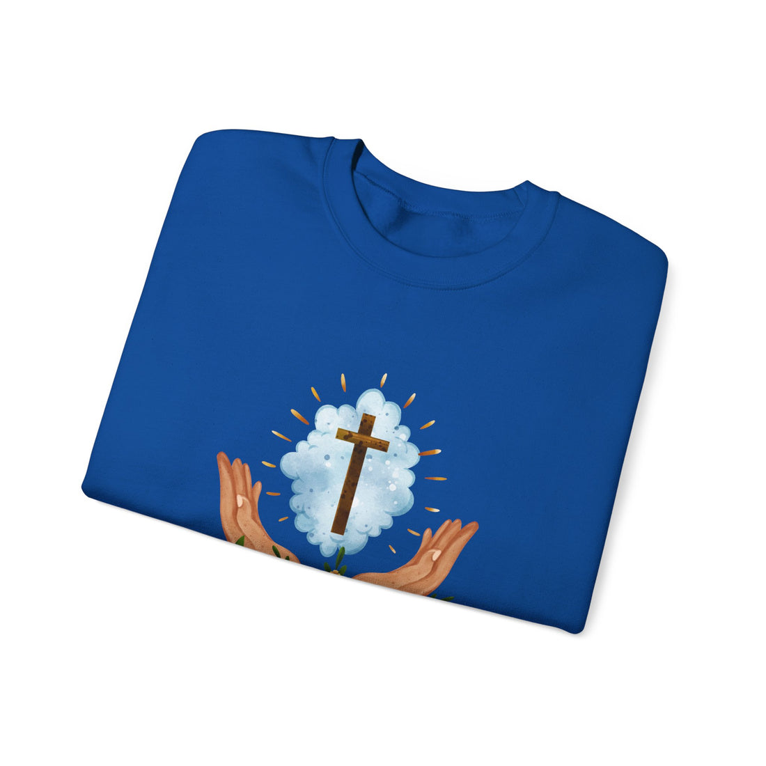 Praying Hands With Cross  Sweatshirt