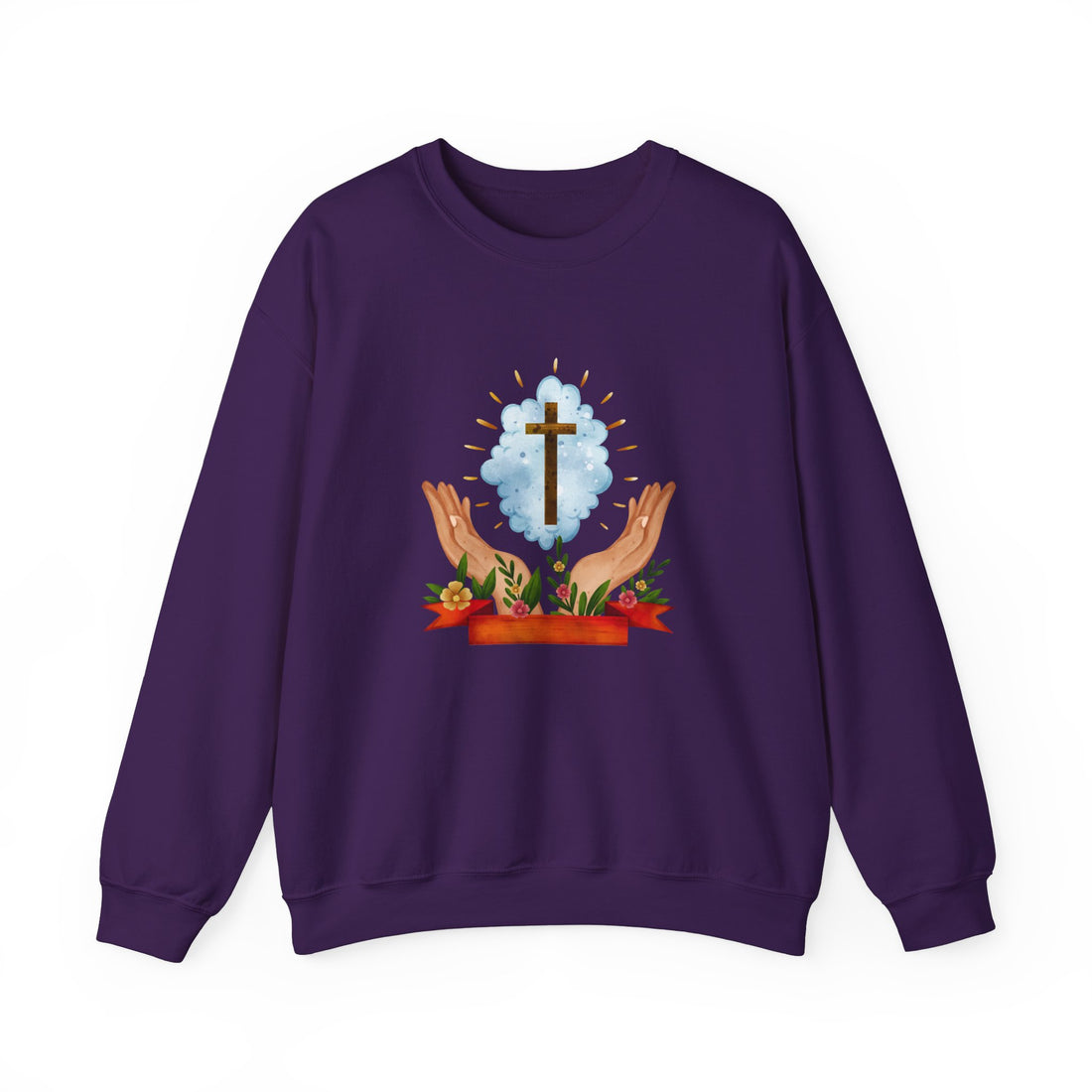 Praying Hands With Cross  Sweatshirt