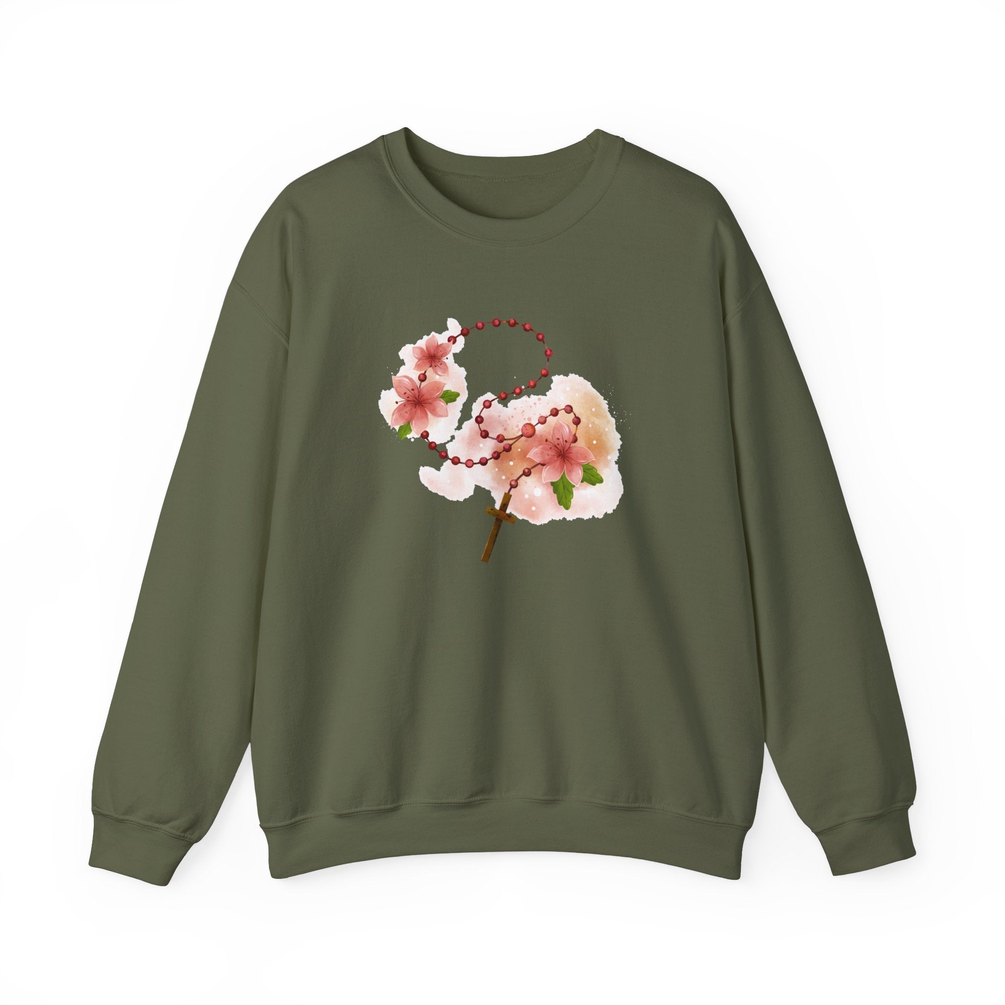 Cherry Blossom With Cross Sweatshirt
