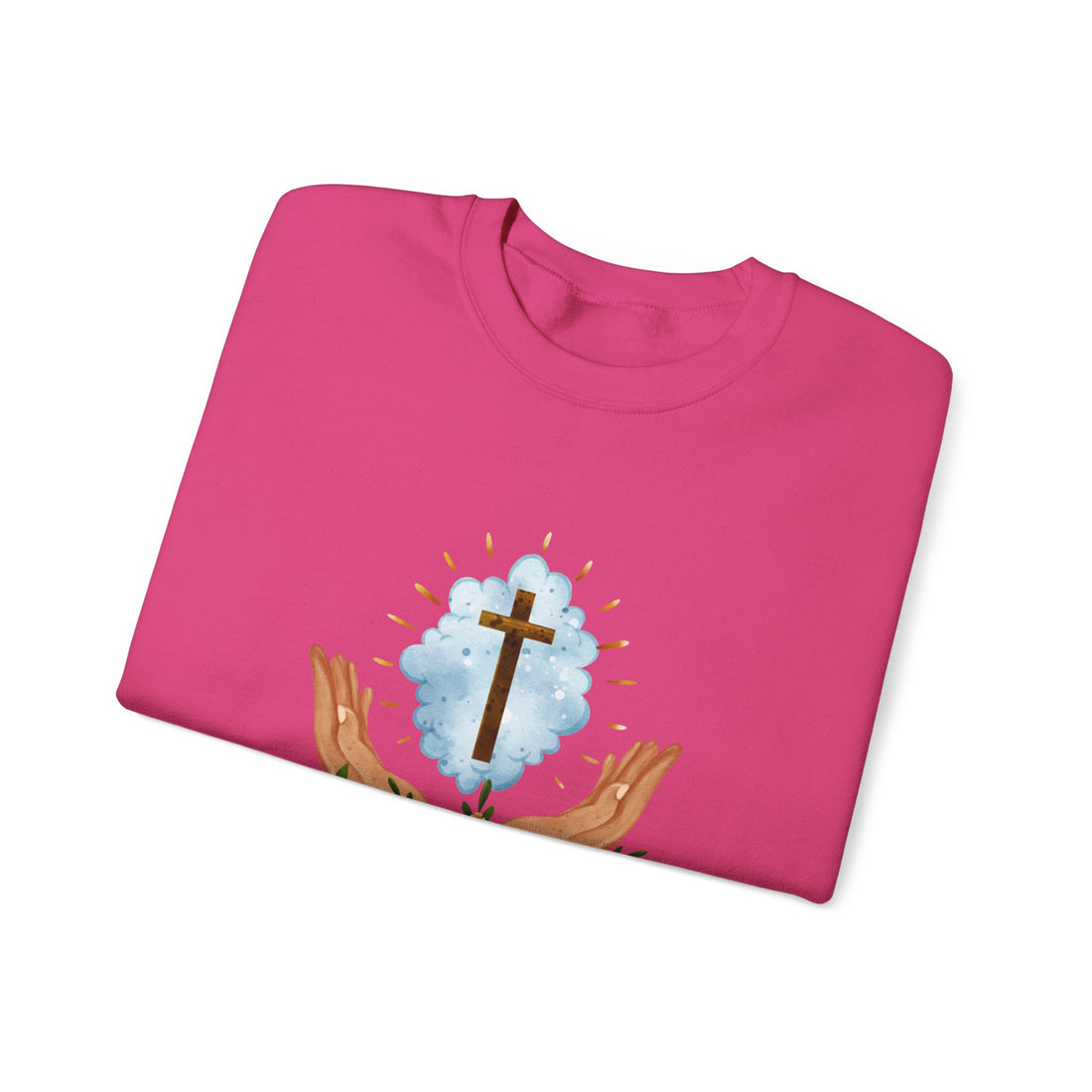 Praying Hands With Cross  Sweatshirt