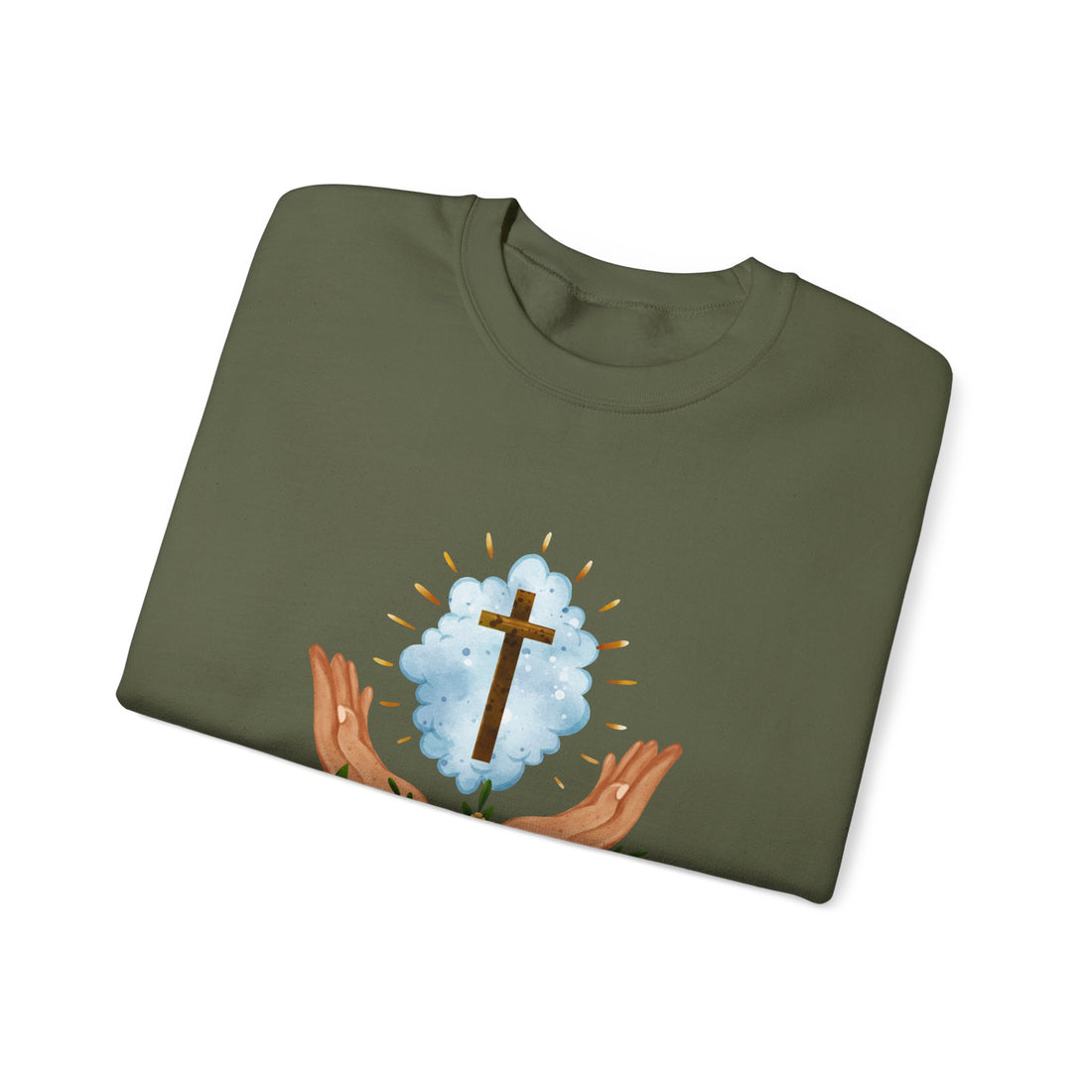 Praying Hands With Cross  Sweatshirt