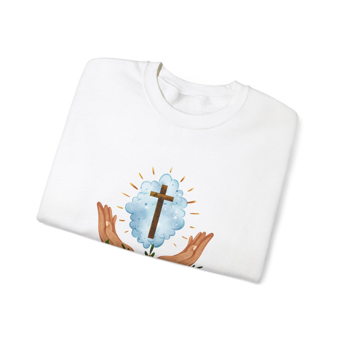 Praying Hands With Cross  Sweatshirt