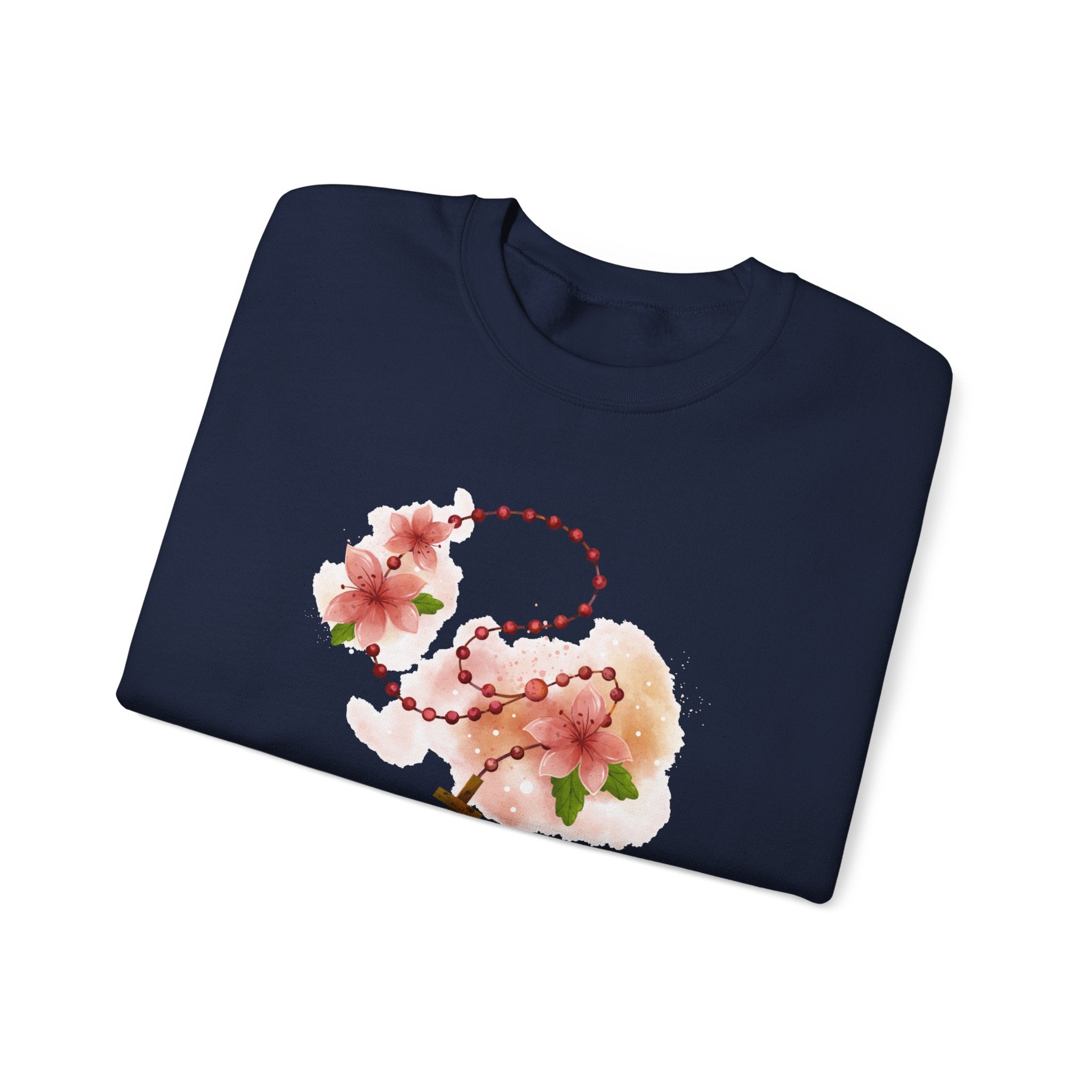 Cherry Blossom With Cross Sweatshirt