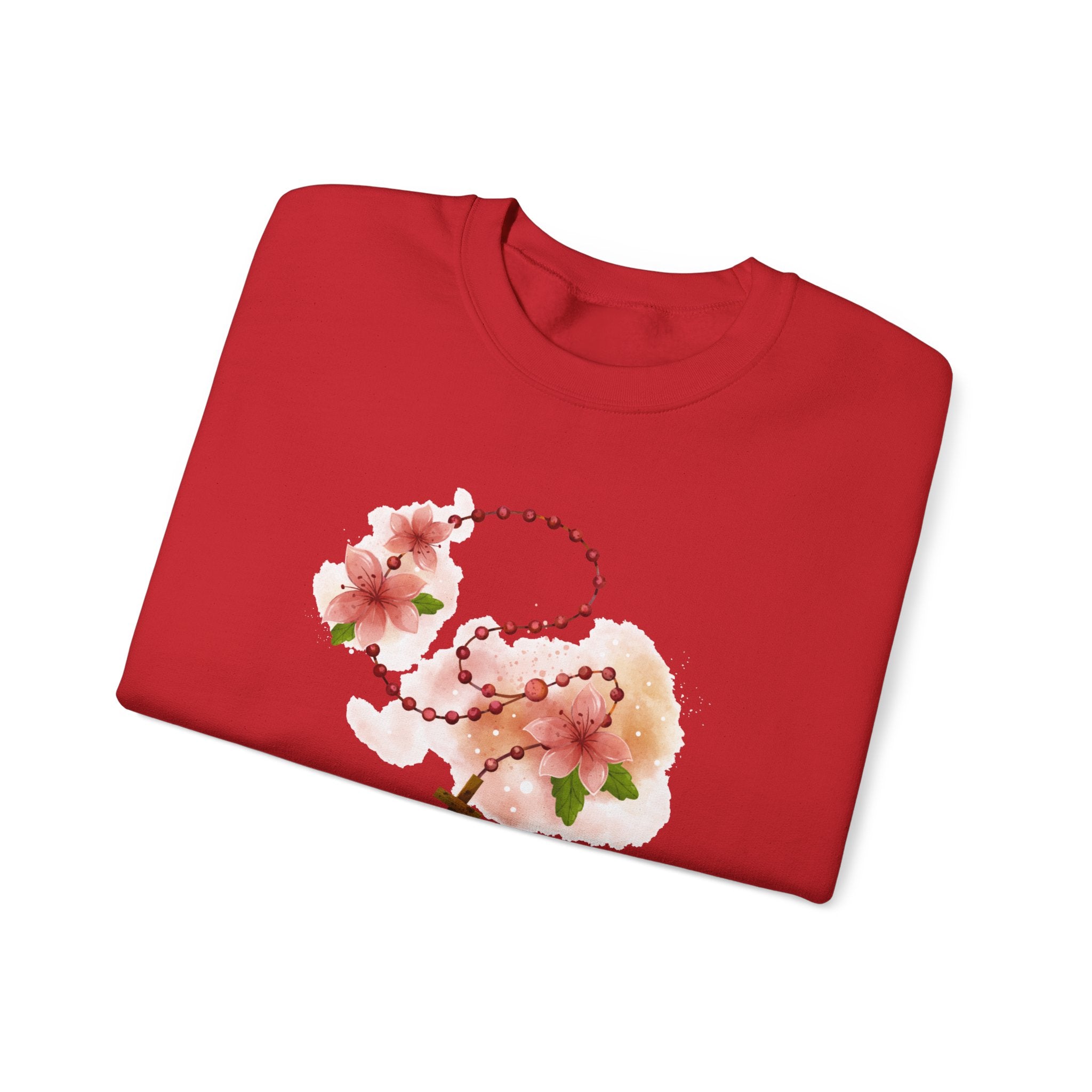 Cherry Blossom With Cross Sweatshirt