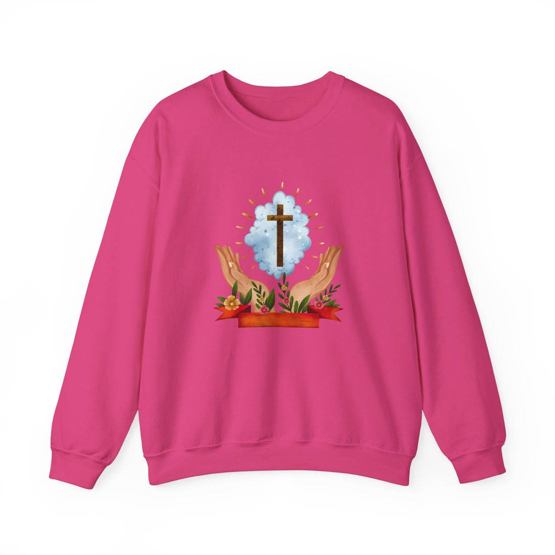 Praying Hands With Cross  Sweatshirt