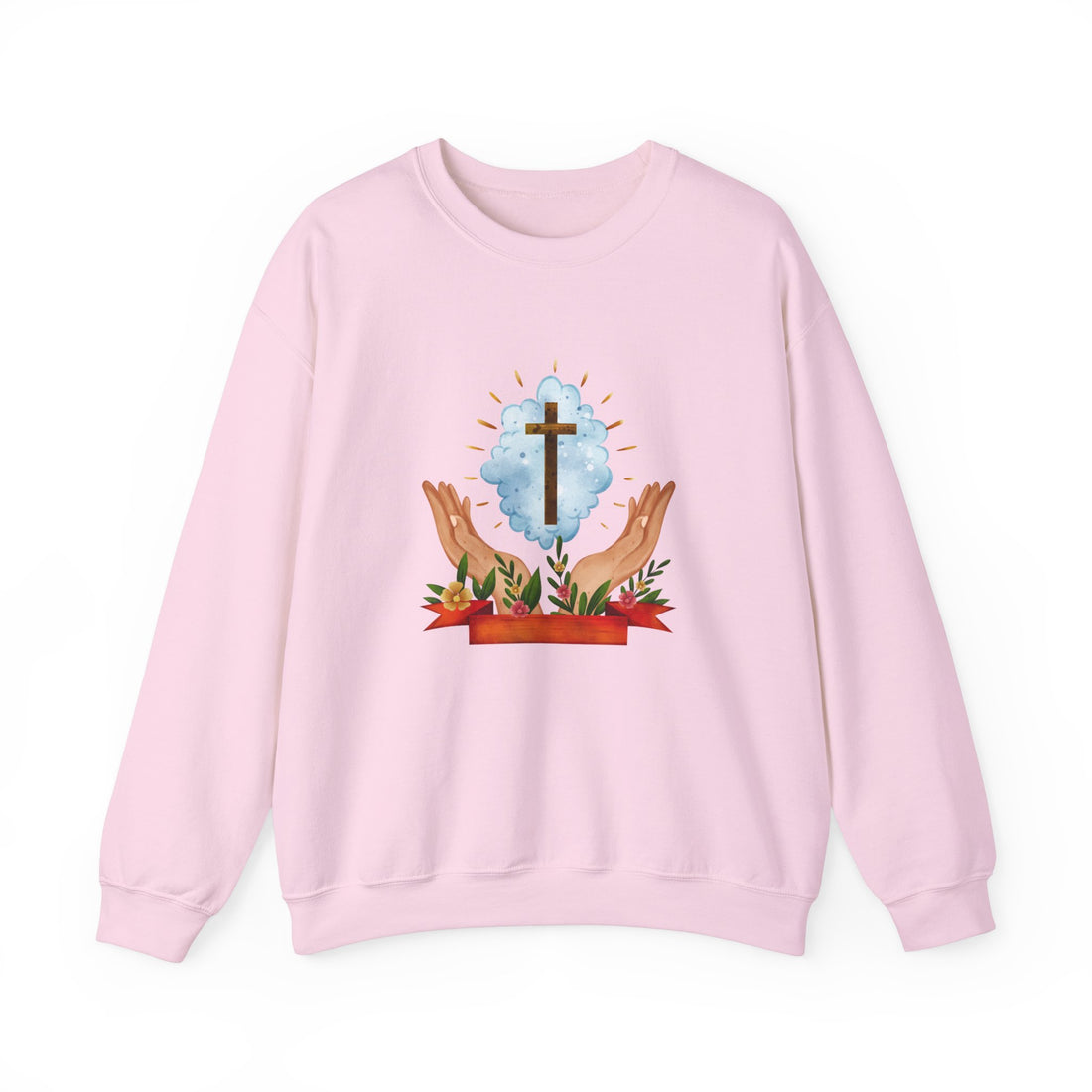 Praying Hands With Cross  Sweatshirt