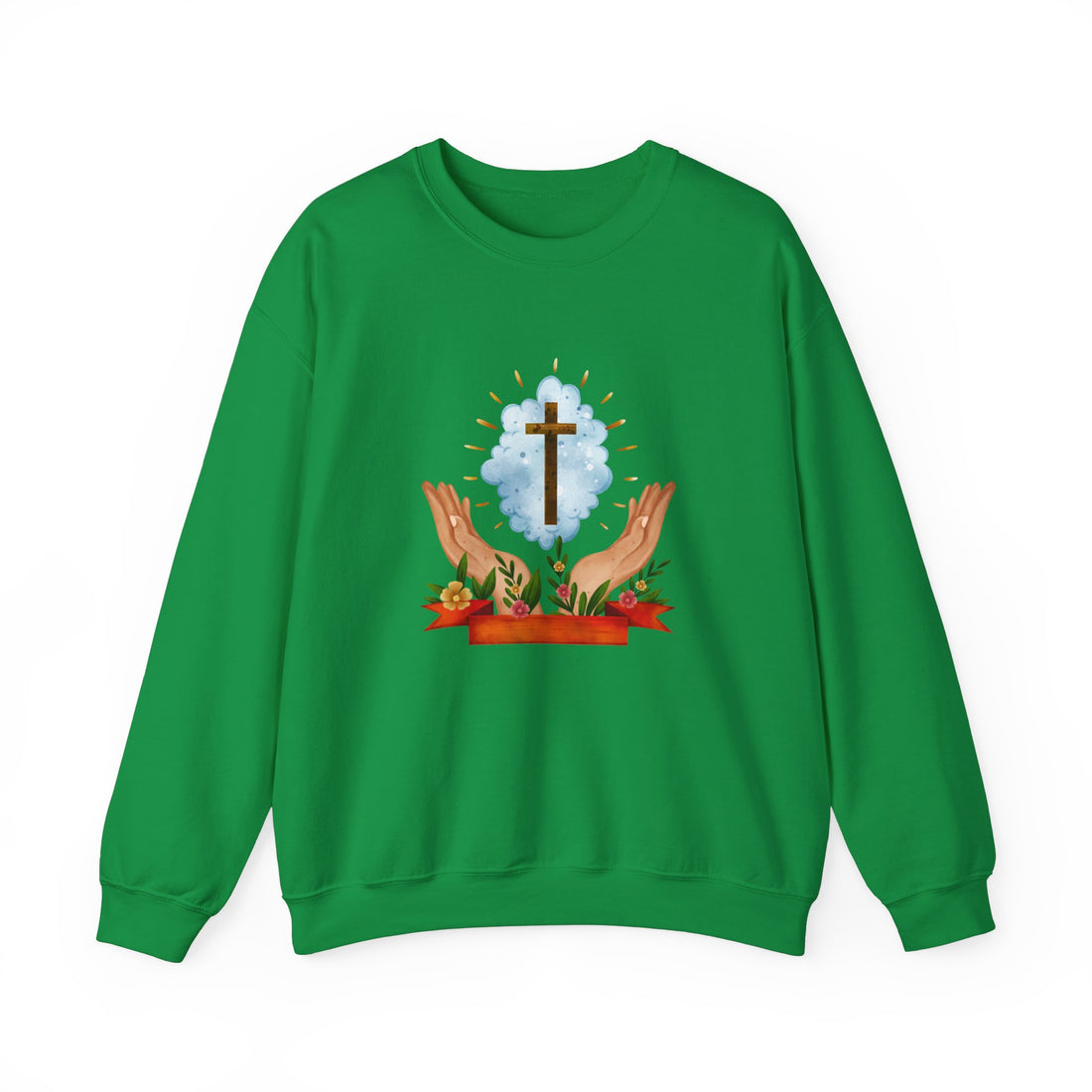 Praying Hands With Cross  Sweatshirt