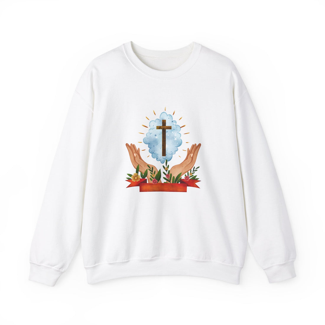 Praying Hands With Cross  Sweatshirt