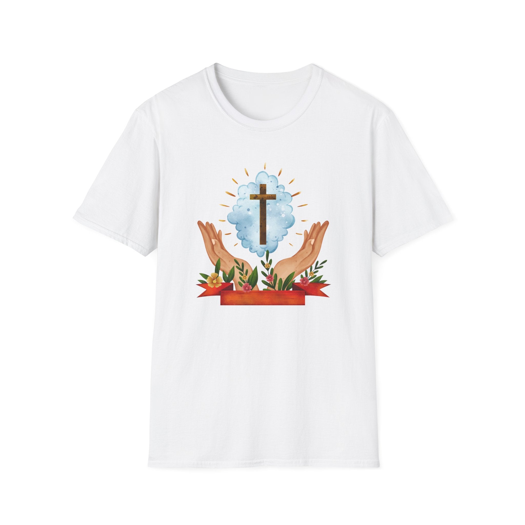 Praying Hands With Cross Unisex T-Shirt