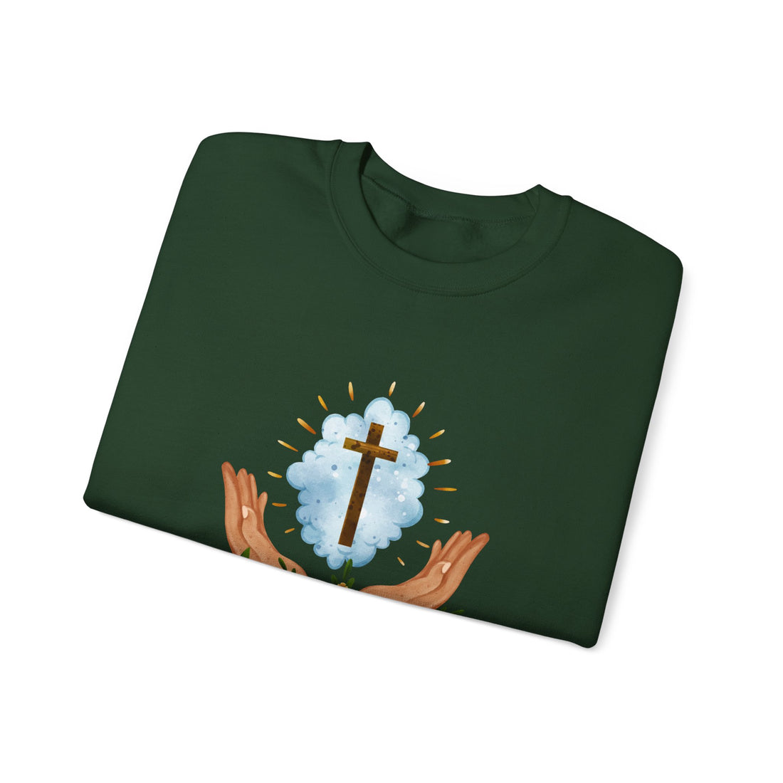 Praying Hands With Cross  Sweatshirt