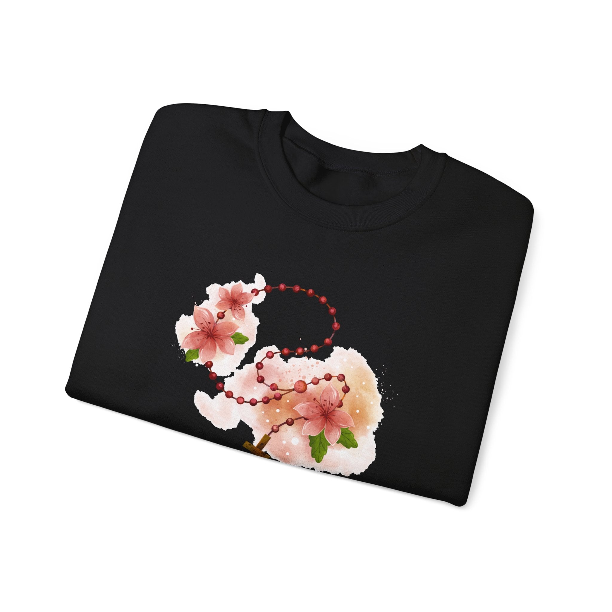 Cherry Blossom With Cross Sweatshirt