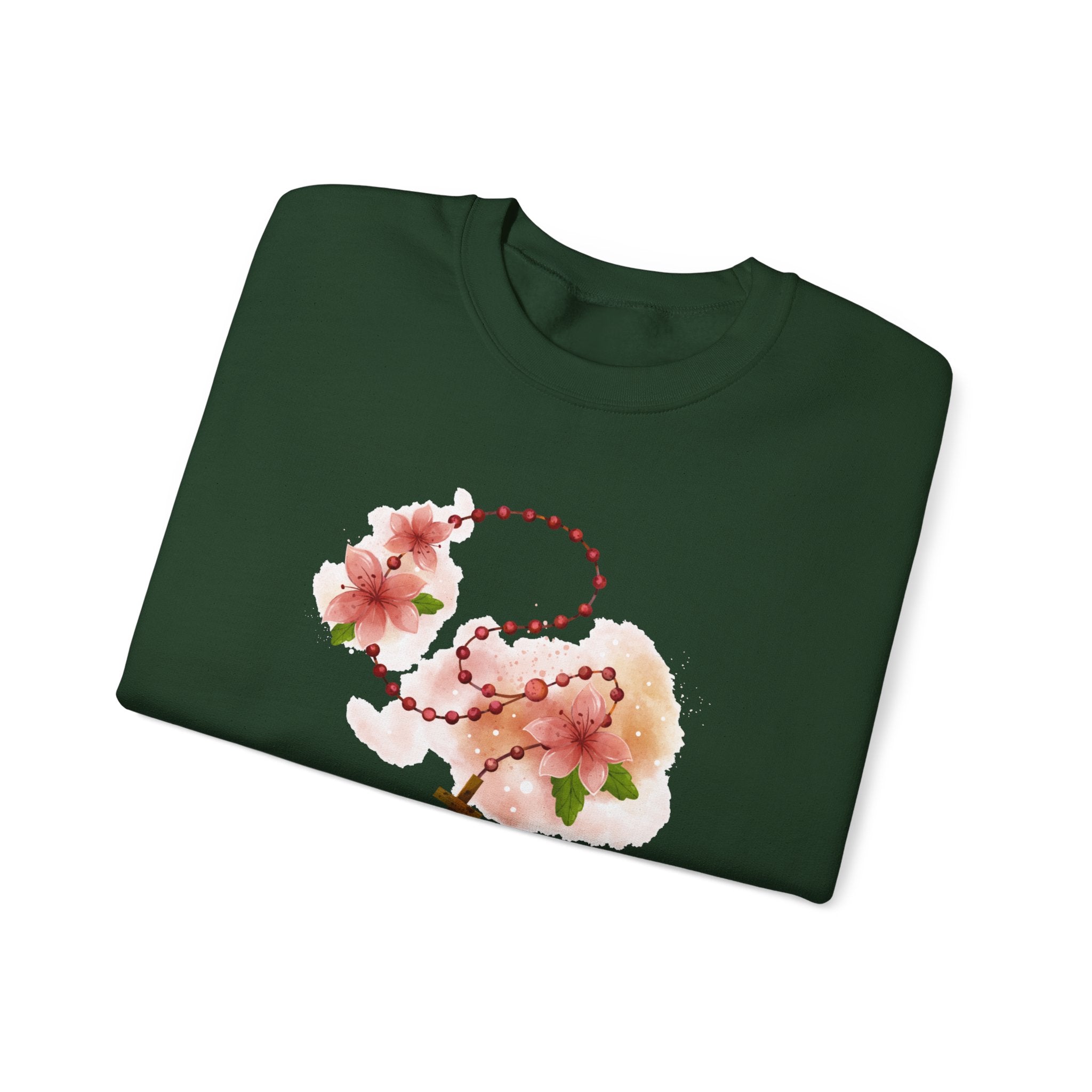 Cherry Blossom With Cross Sweatshirt