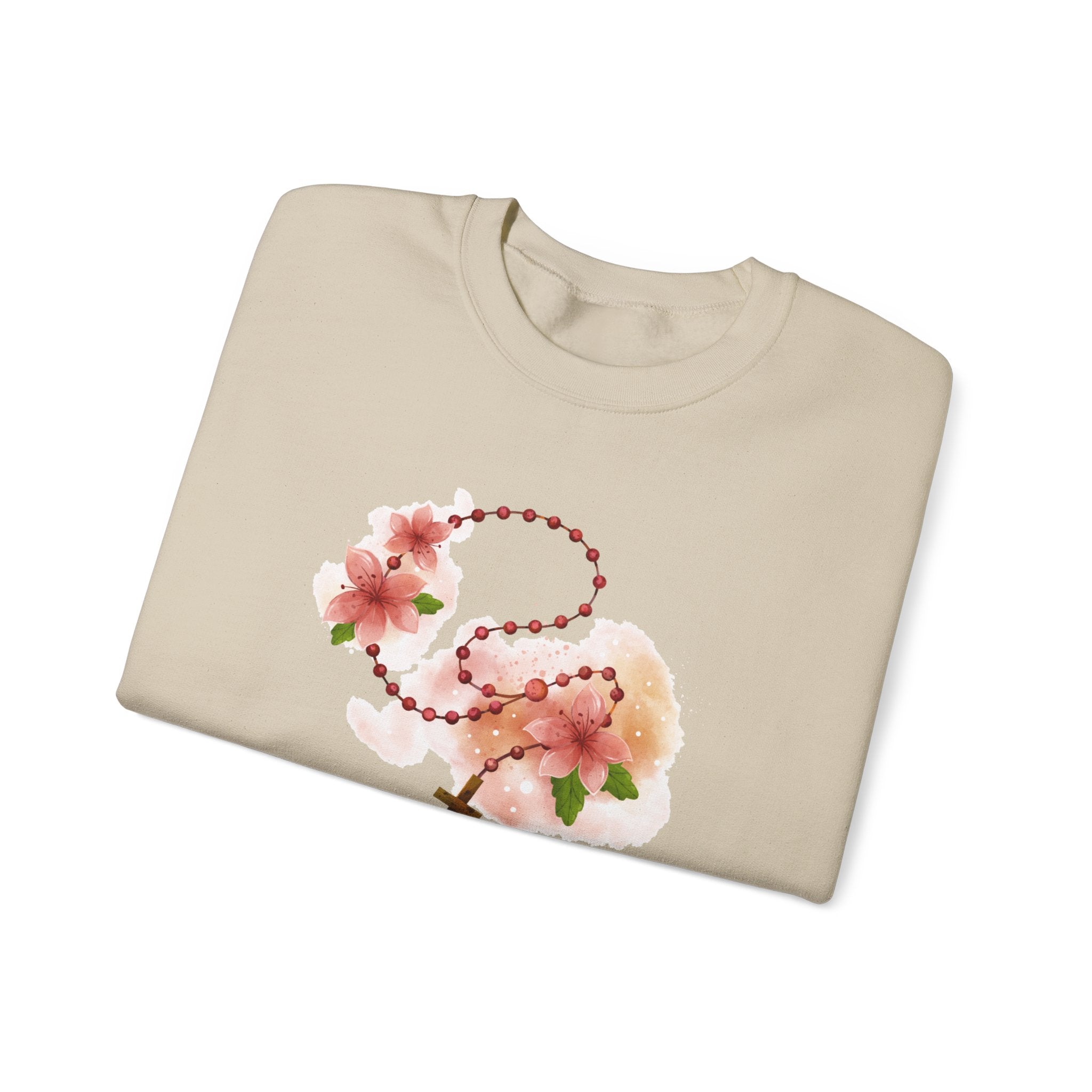 Cherry Blossom With Cross Sweatshirt