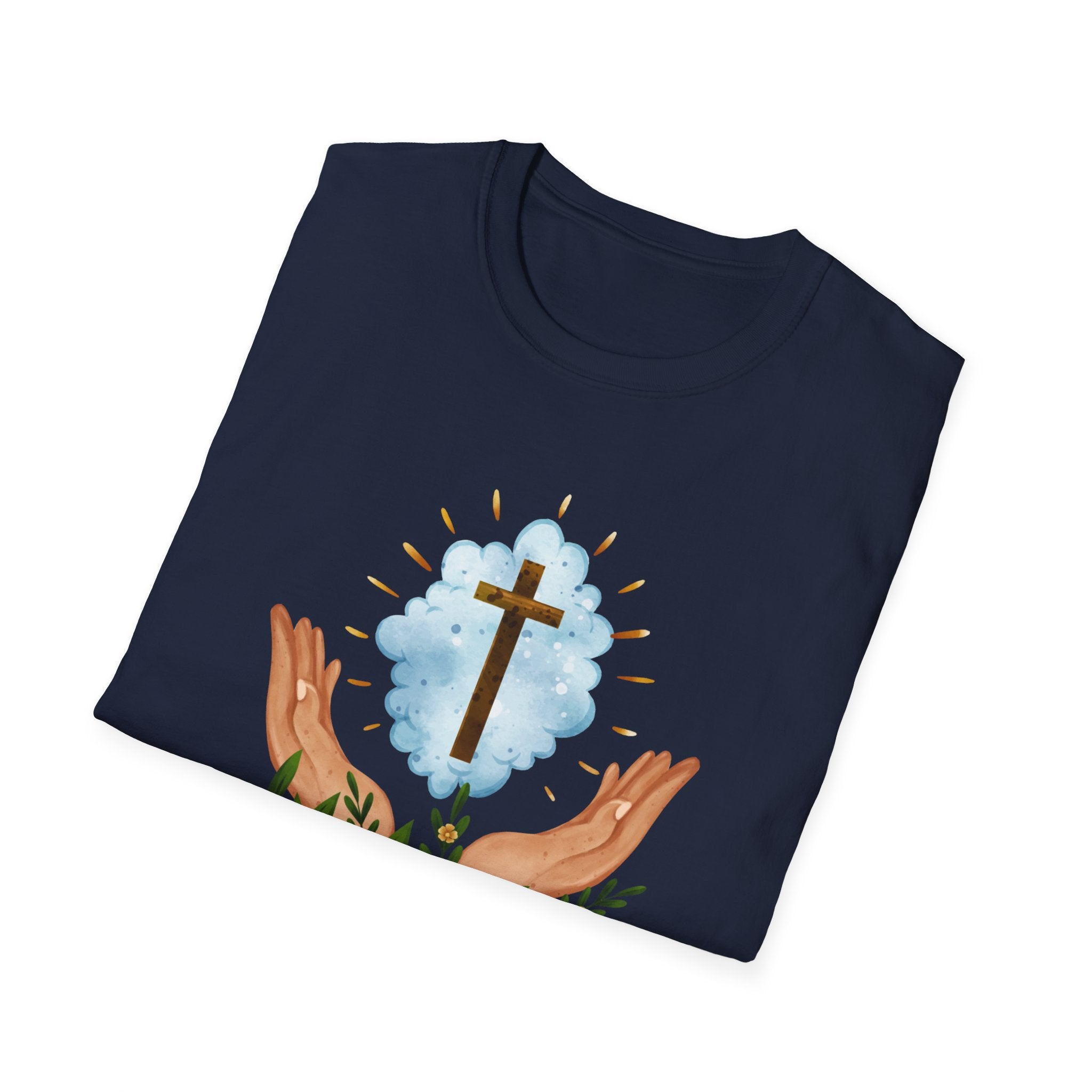 Praying Hands With Cross Unisex T-Shirt