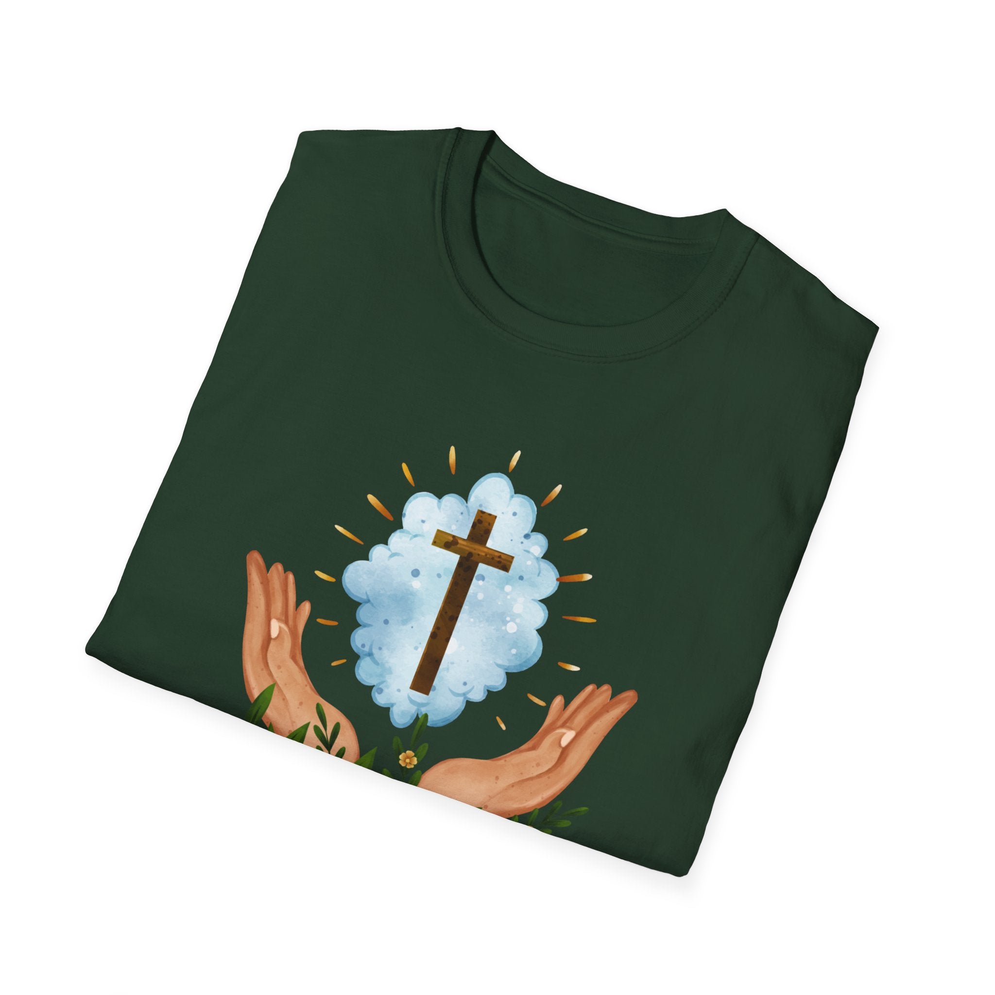 Praying Hands With Cross Unisex T-Shirt