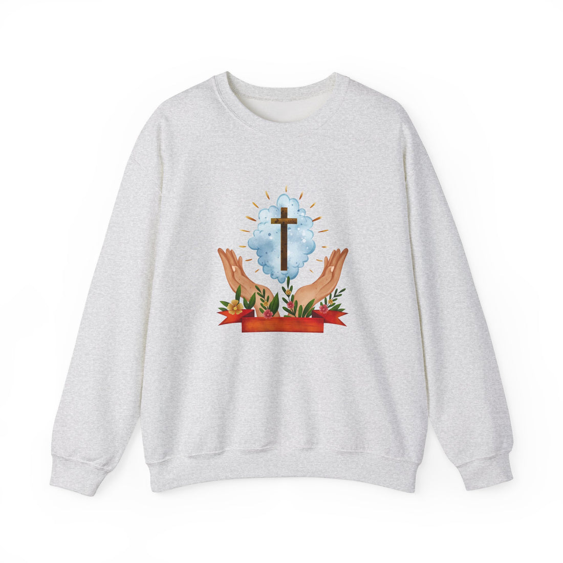 Praying Hands With Cross  Sweatshirt