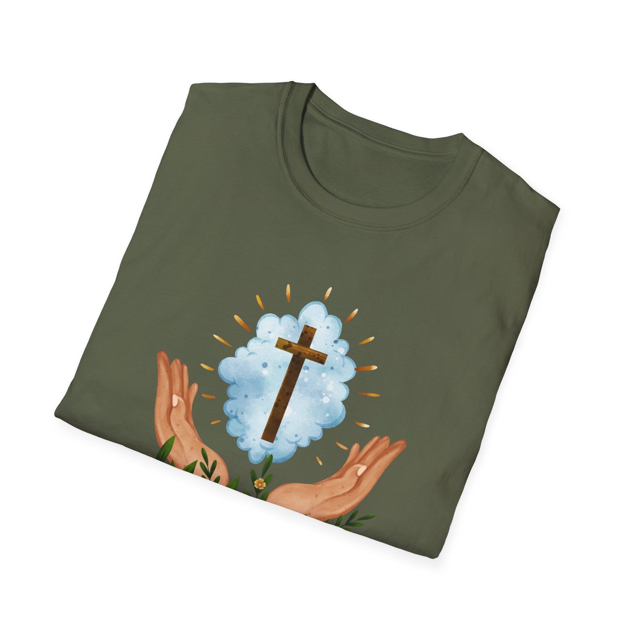 Praying Hands With Cross Unisex T-Shirt