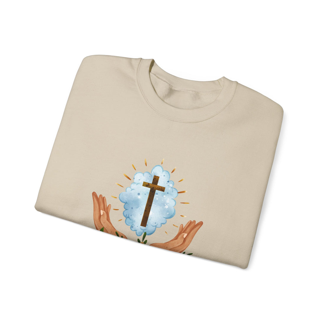 Praying Hands With Cross  Sweatshirt