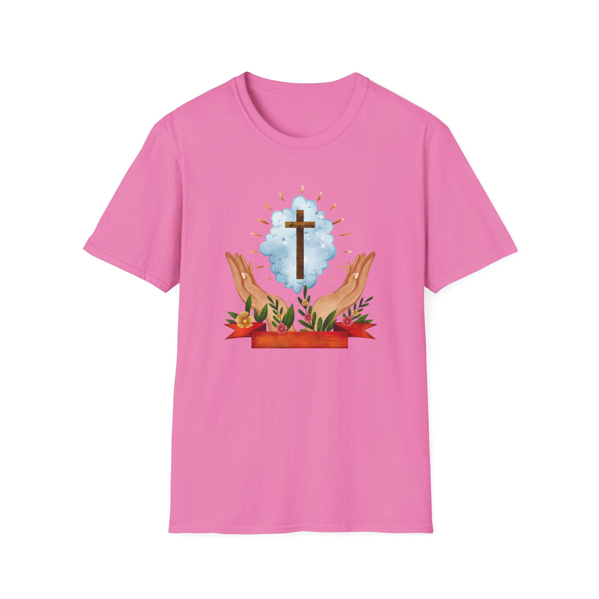 Praying Hands With Cross Unisex T-Shirt