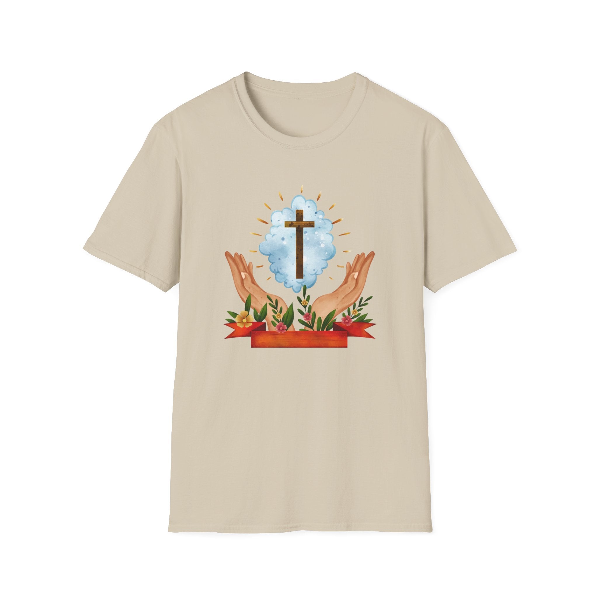 Praying Hands With Cross Unisex T-Shirt