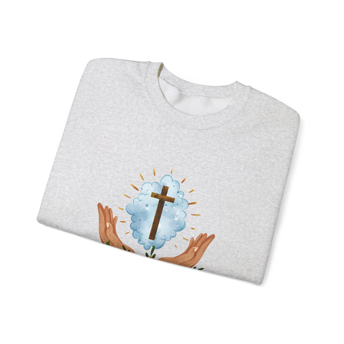 Praying Hands With Cross  Sweatshirt